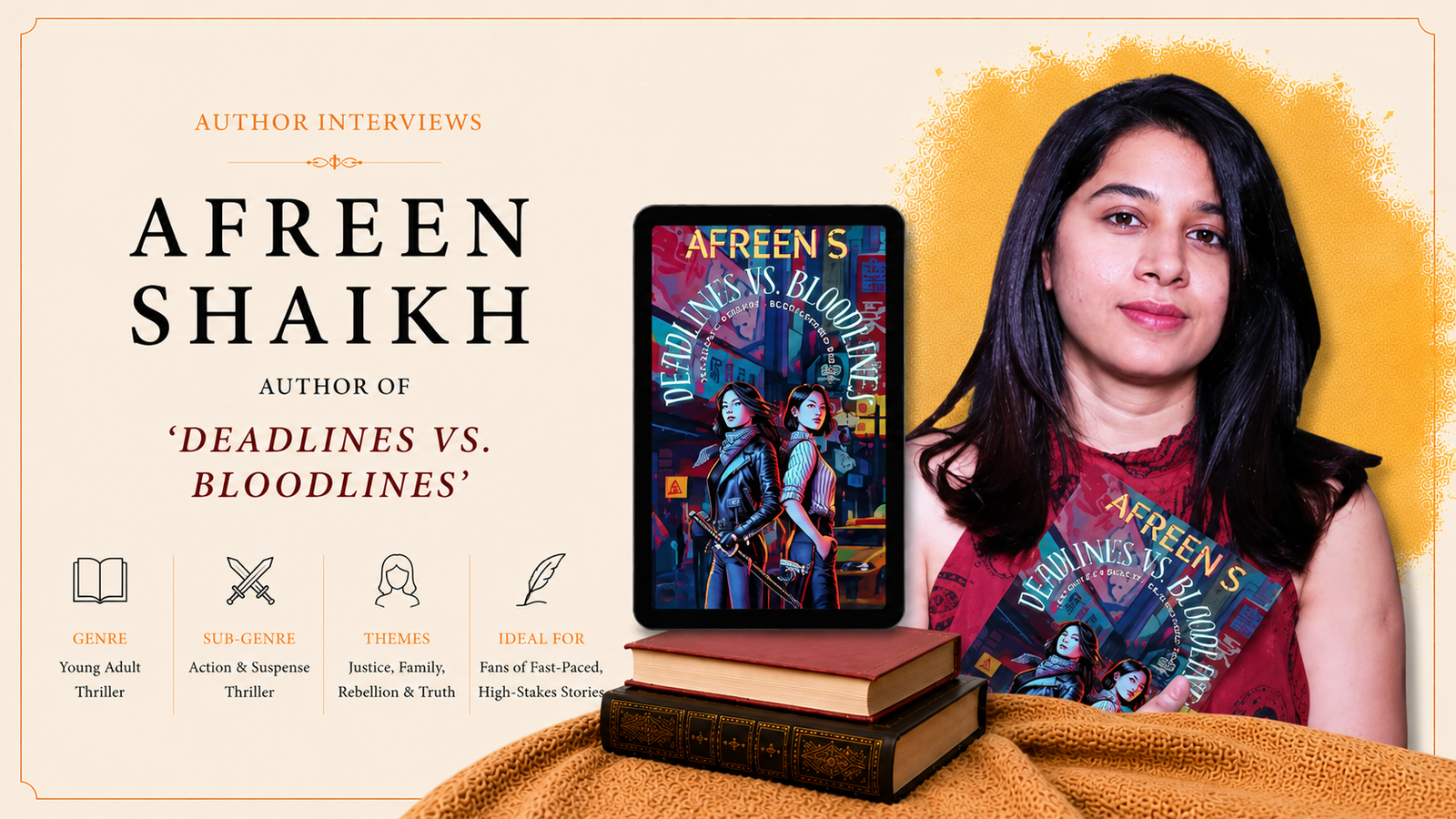 Interview with Afreen Shaikh, Author of Deadlines Vs. Bloodlines