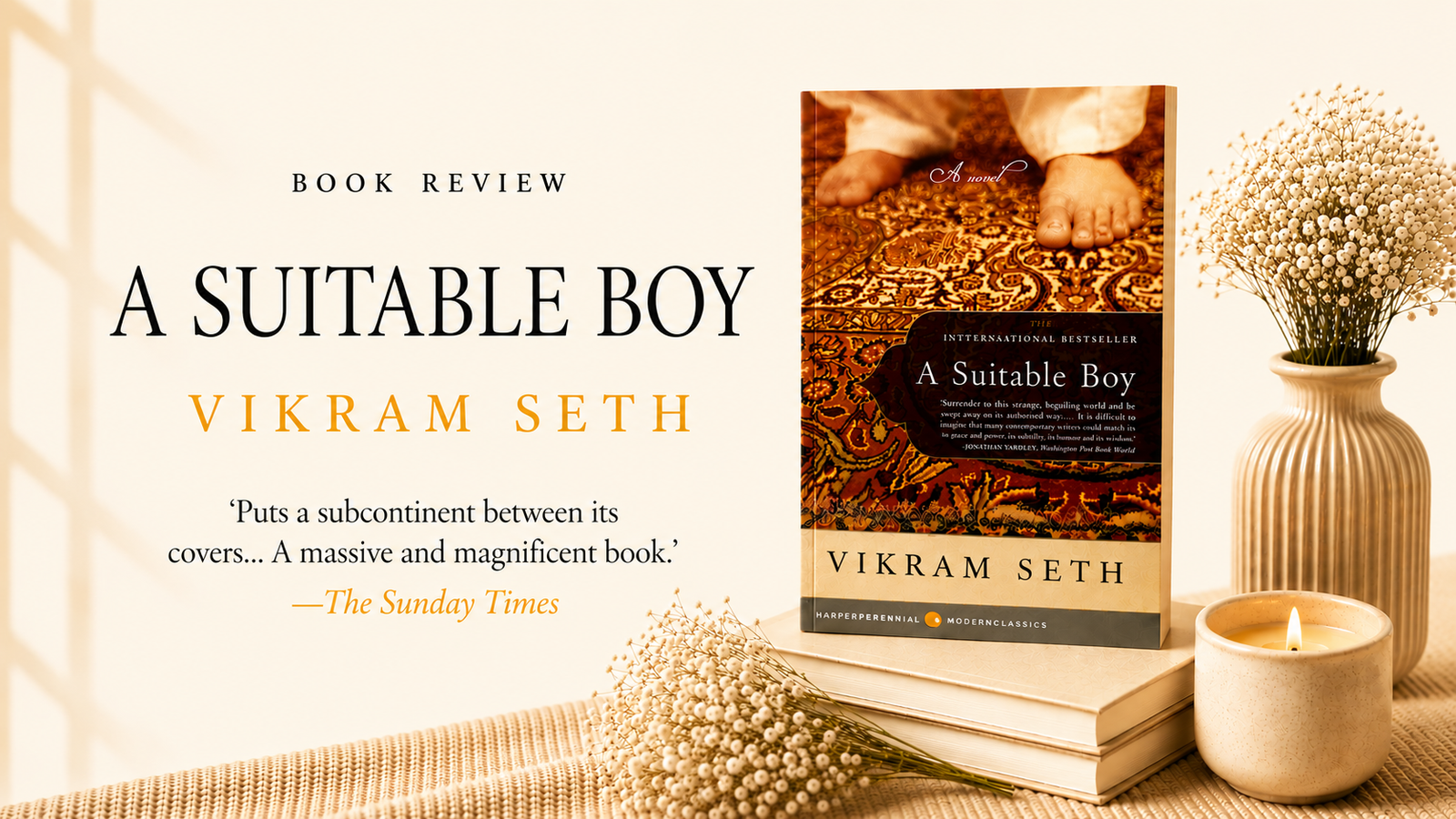 Why ‘A Suitable Boy’ by Vikram Seth is regarded the Great Indian Novel of the Post-independence Era