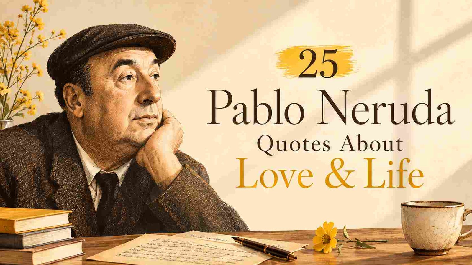 25 Pablo Neruda Quotes on Love, Life, Nature, & More…